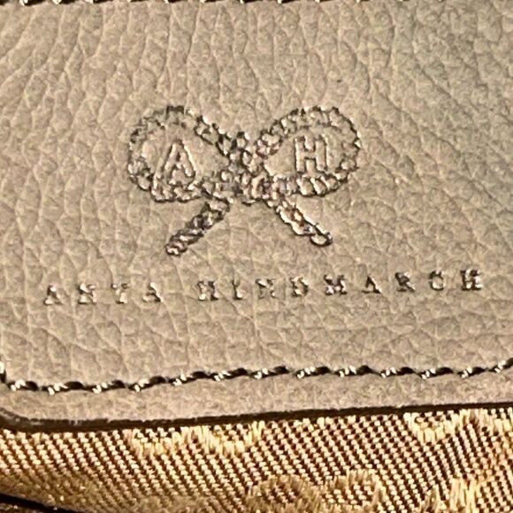 Anya Hindmarch Taupe Brown Leather Bucket Bag Tassel Fringe Purse Boho Western - Picture 7 of 15